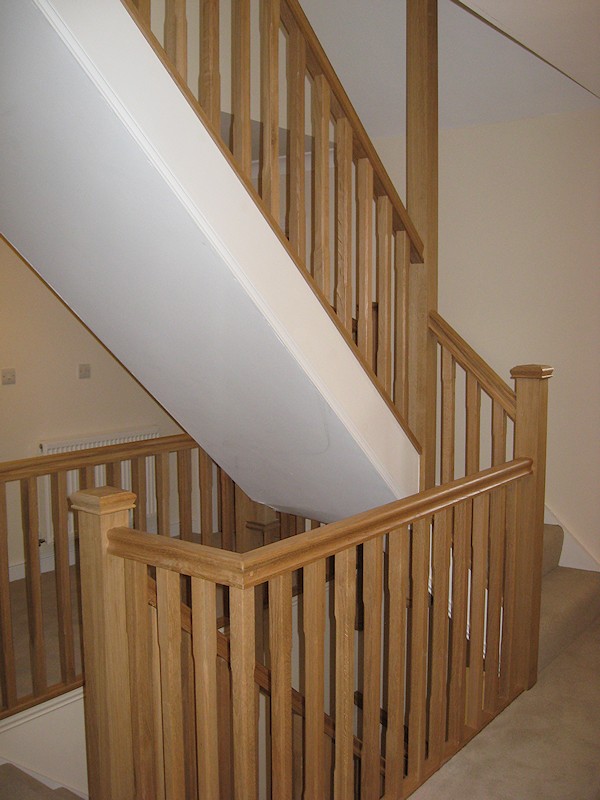 This new build property required two winder turn staircases over three floors, including a vast gallery.