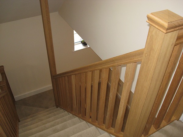 This new build property required two winder turn staircases over three floors, including a vast gallery.