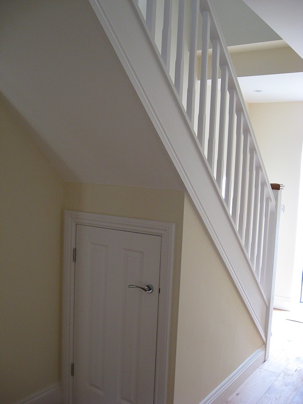 Straight and winder softwood staircases for two new build homes.