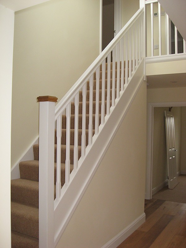 Straight and winder softwood staircases for two new build homes.