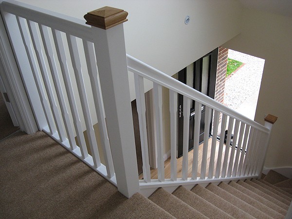 Straight and winder softwood staircases for two new build homes.