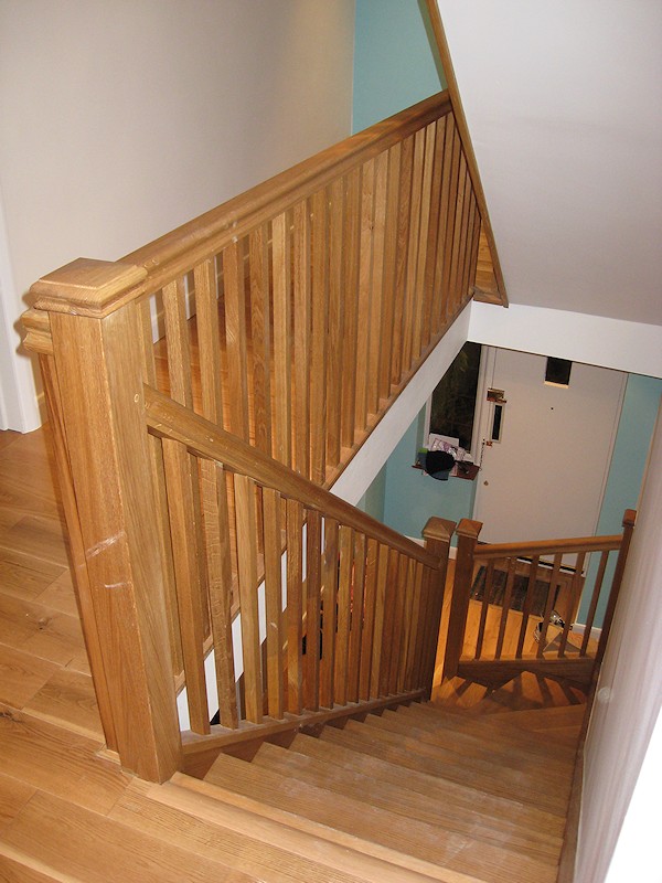 A double turn staircase with quarter landings, for a loft conversion.