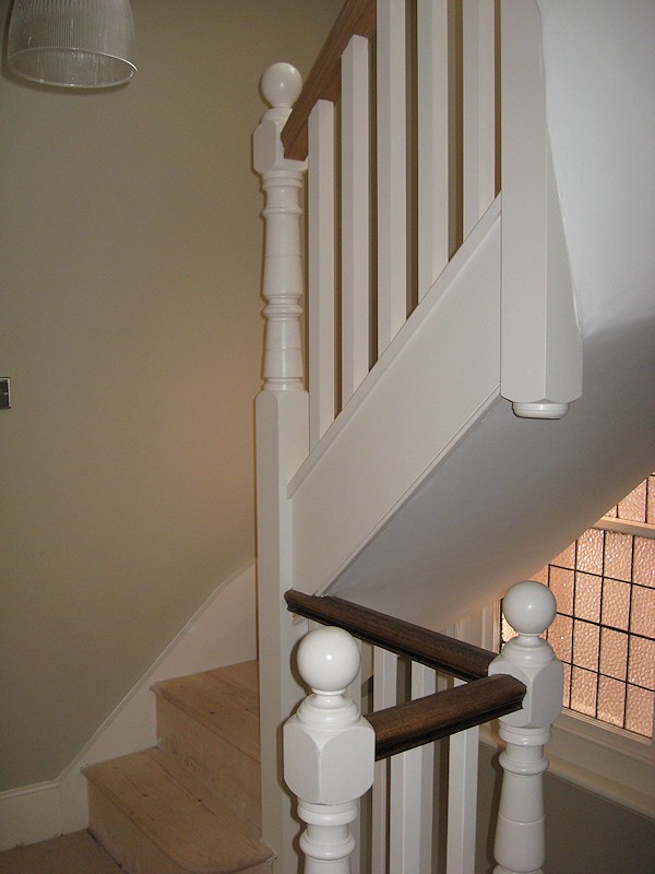 A double winder staircase for a loft conversion.