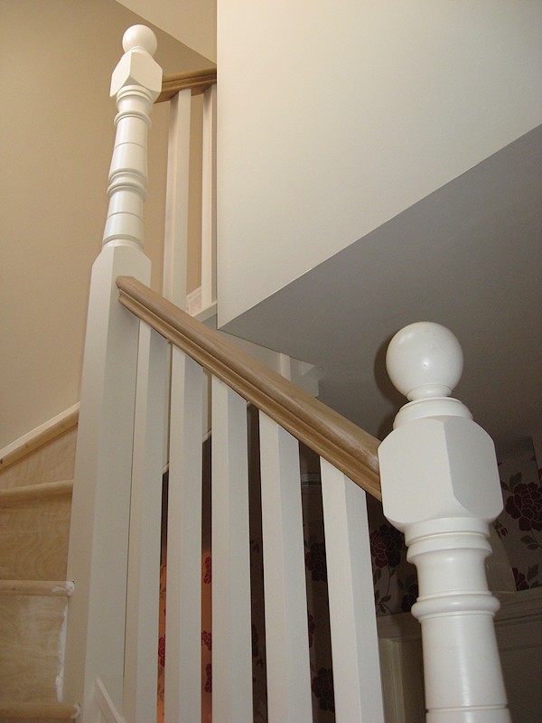 A double winder staircase for a loft conversion.