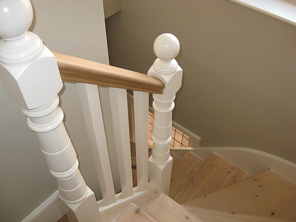 A double winder staircase for a loft conversion.