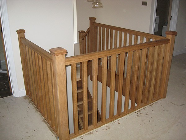 Two new oak staircases for a large house refurbishment.