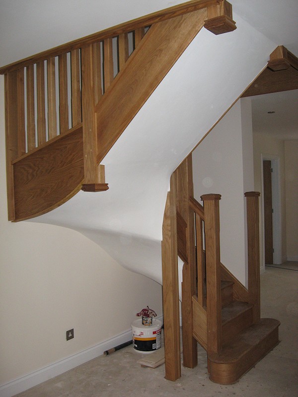Two new oak staircases for a large house refurbishment.