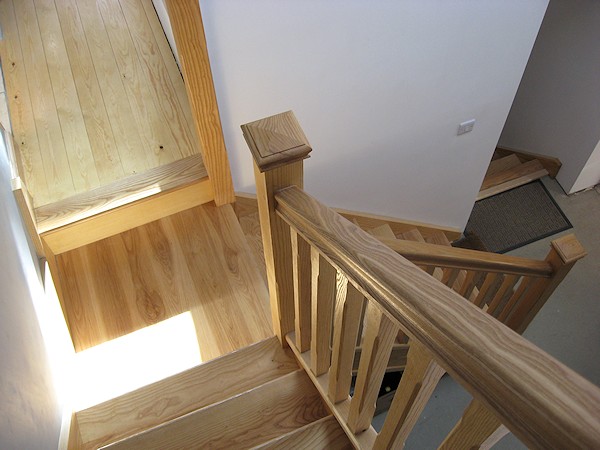 This staircase is made up of several short flights to gain access to different split levels in the property.