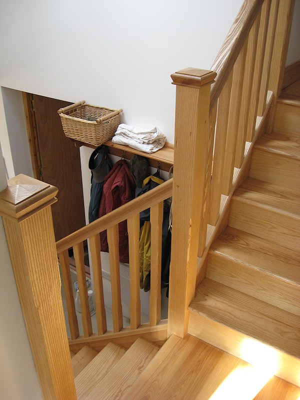 This staircase is made up of several short flights to gain access to different split levels in the property.