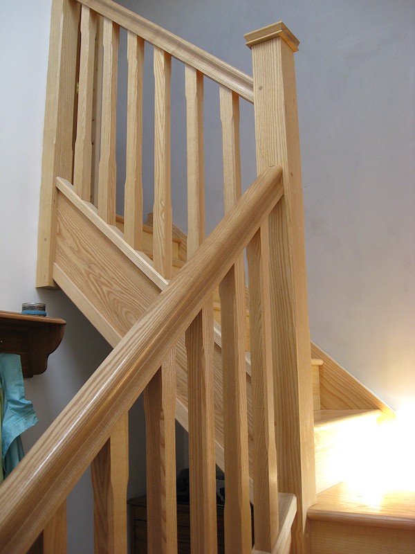 This staircase is made up of several short flights to gain access to different split levels in the property.