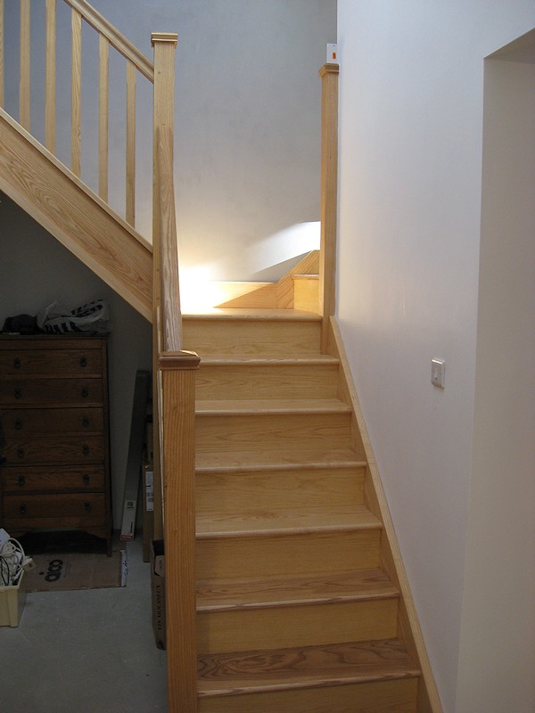 This staircase is made up of several short flights to gain access to different split levels in the property.