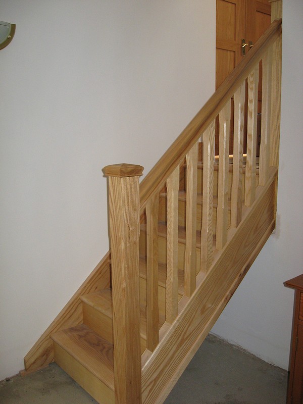 This staircase is made up of several short flights to gain access to different split levels in the property.
