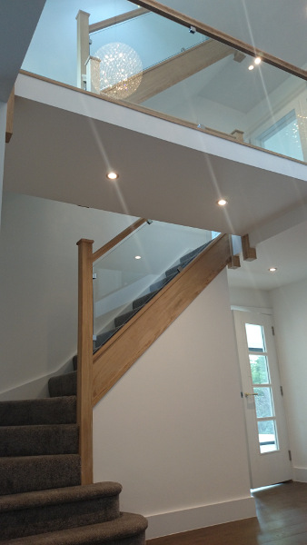 Two staircases positioned in this vast entrance hall.