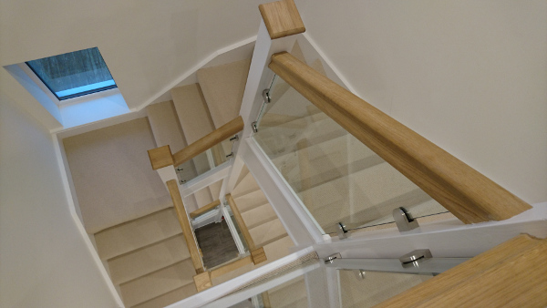 Two new staircases positioned above one another.