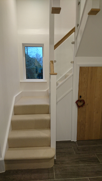 Two new staircases positioned above one another.
