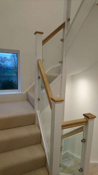 Two new staircases positioned above one another.